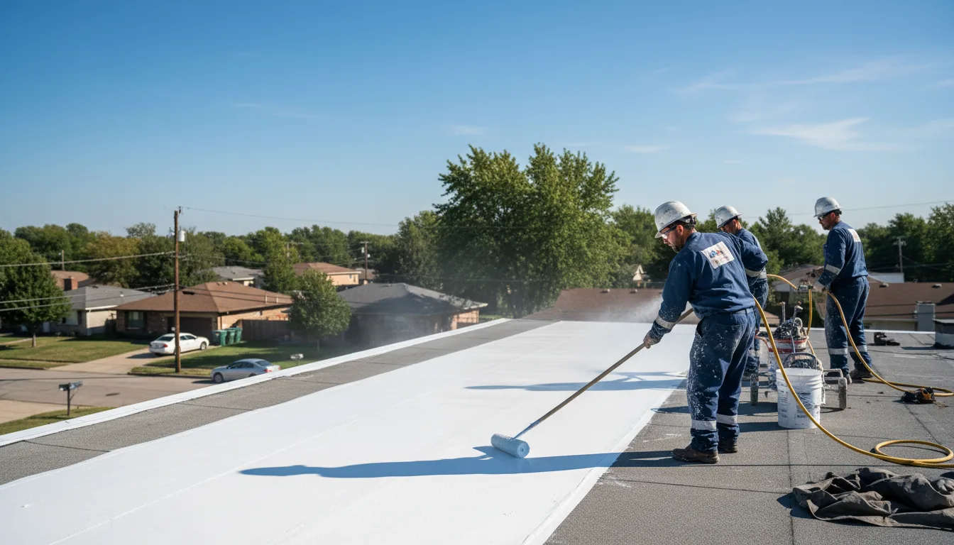 Commercial roof coating in Lenzburg, IL near me